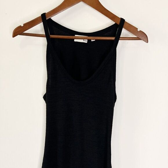 Aritzia Wilfred Free Yasmin Black Open Back Sleeveless Bodycon Dress - Picture 4 of 9